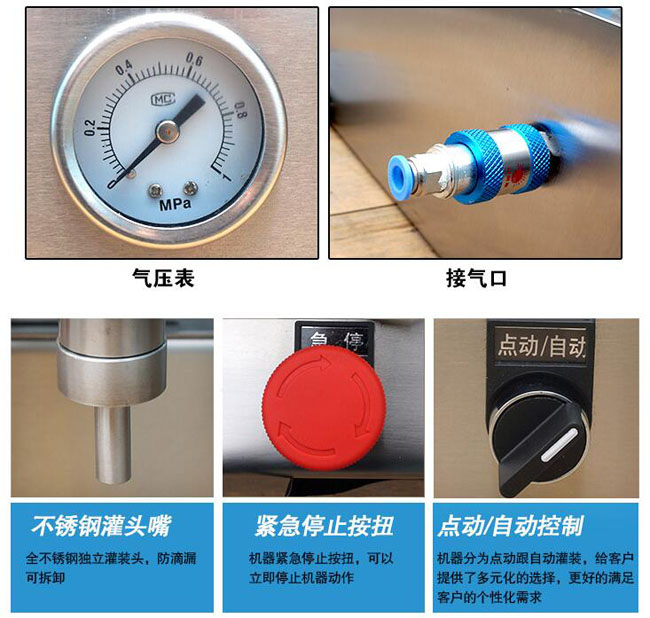 bsb氣動小型定量灌裝機進口配件